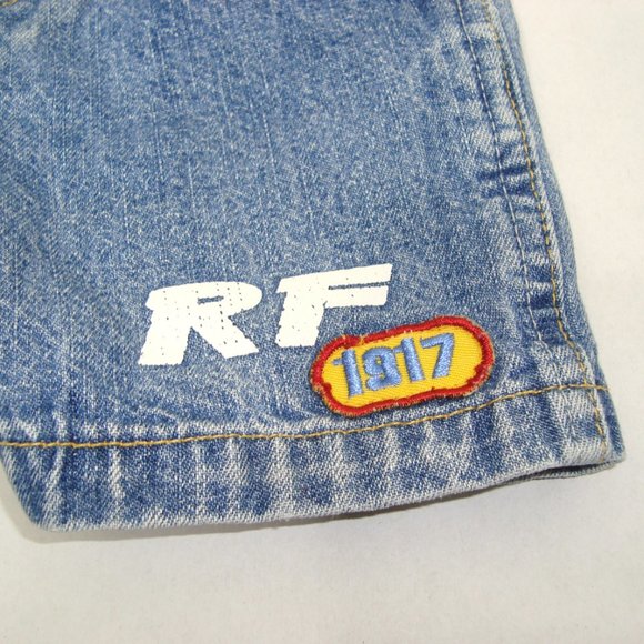 Radio Flyer Embroidered Baseball Shortalls Short Overalls Size 6-9 Months - Picture 5 of 8